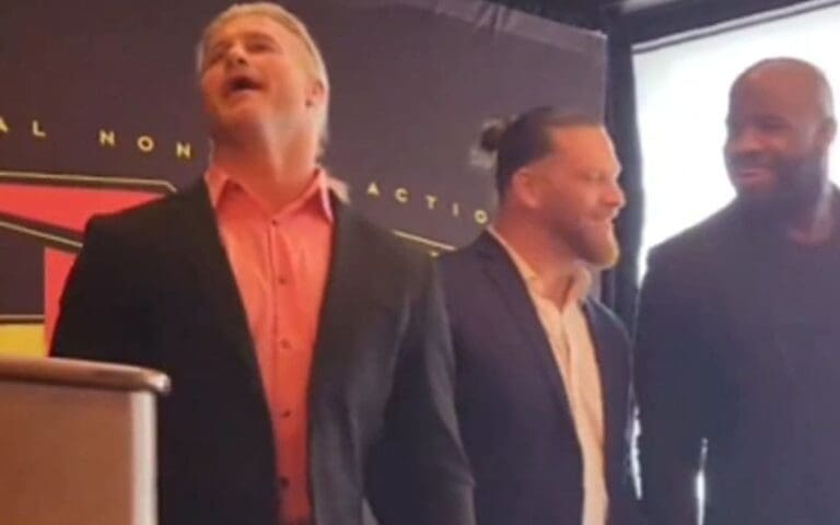 Nic Nemeth Drops Down Brian Myers at TNA Rebellion Press Conference