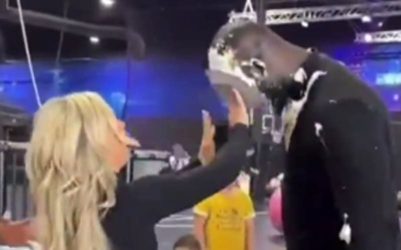 Tiffany Stratton Smashes Pie in Omos’ Face