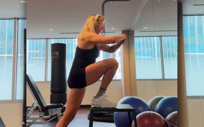 Charlotte Flair Displays Progress With Her Injured Knee in Recent Workout Video