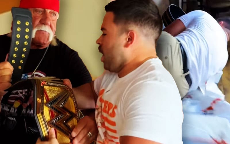 Hulk Hogan’s Bizarre Hooker Skit Ends with Fan Smashing Through Table
