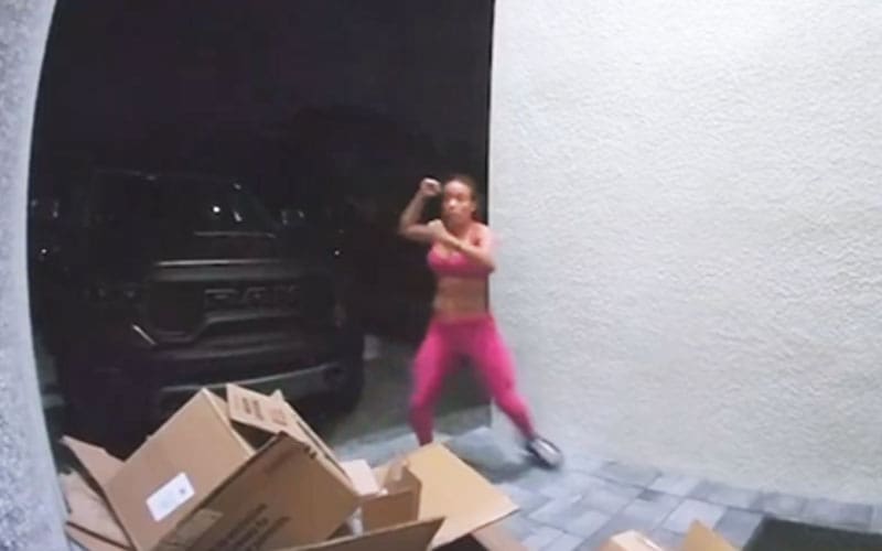 Zelina Vega Battles ‘Big Murder Beetle’ While Taking Out the Trash