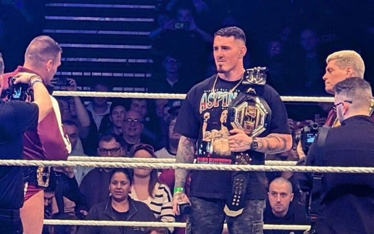 Interim UFC Heavyweight Champion Tom Aspinall Shares Ring with Cody Rhodes and GUNTHER at WWE Live Event