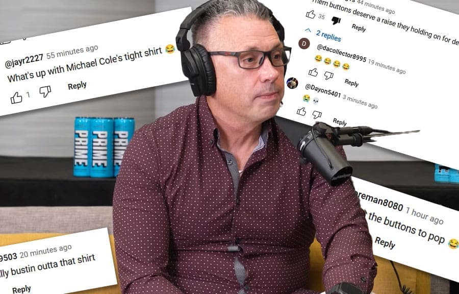 Fans Make Brutal Jokes About Michael Cole’s Tight Shirt During Logan Paul’s Impaulsive Podcast