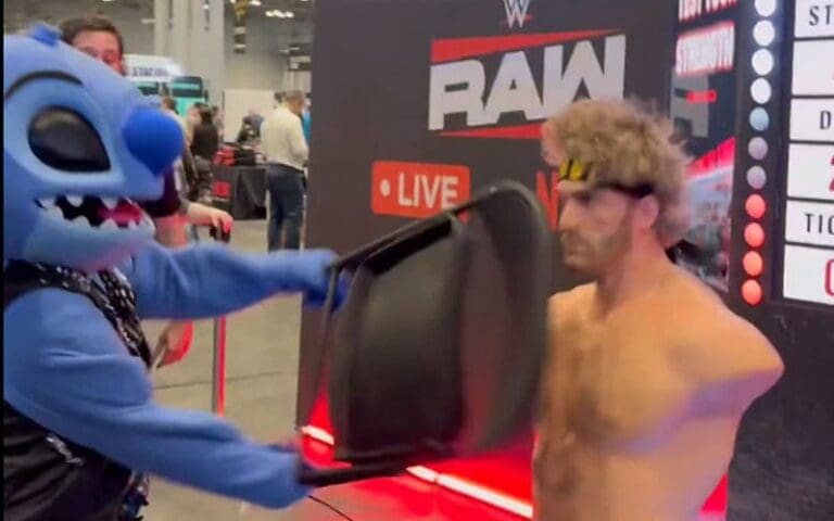 Stitch Smashes Logan Paul Dummy with Steel Chair at Fanatics Fest
